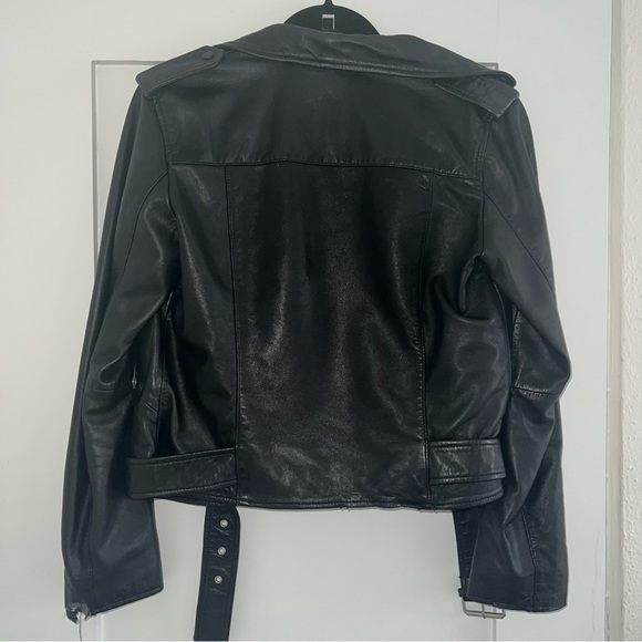 All Saints Balfern Leather Jacket | UK 12 / US 8 | Read Description | Damaged - Picture 6 of 10